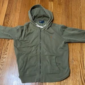 Green polo hoodie
